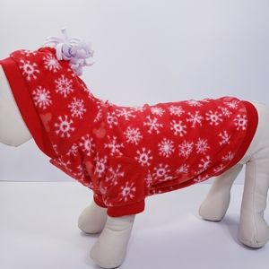 Disney Pet Holiday Mickey Snowflake Hoodie S NWT